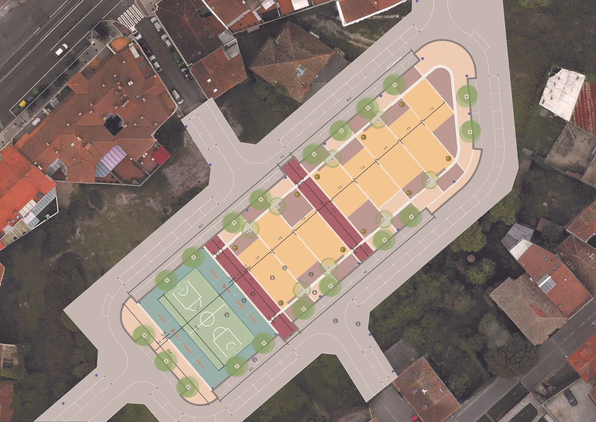 Plaza de 15.250 m2 en Pontevedra ciudad