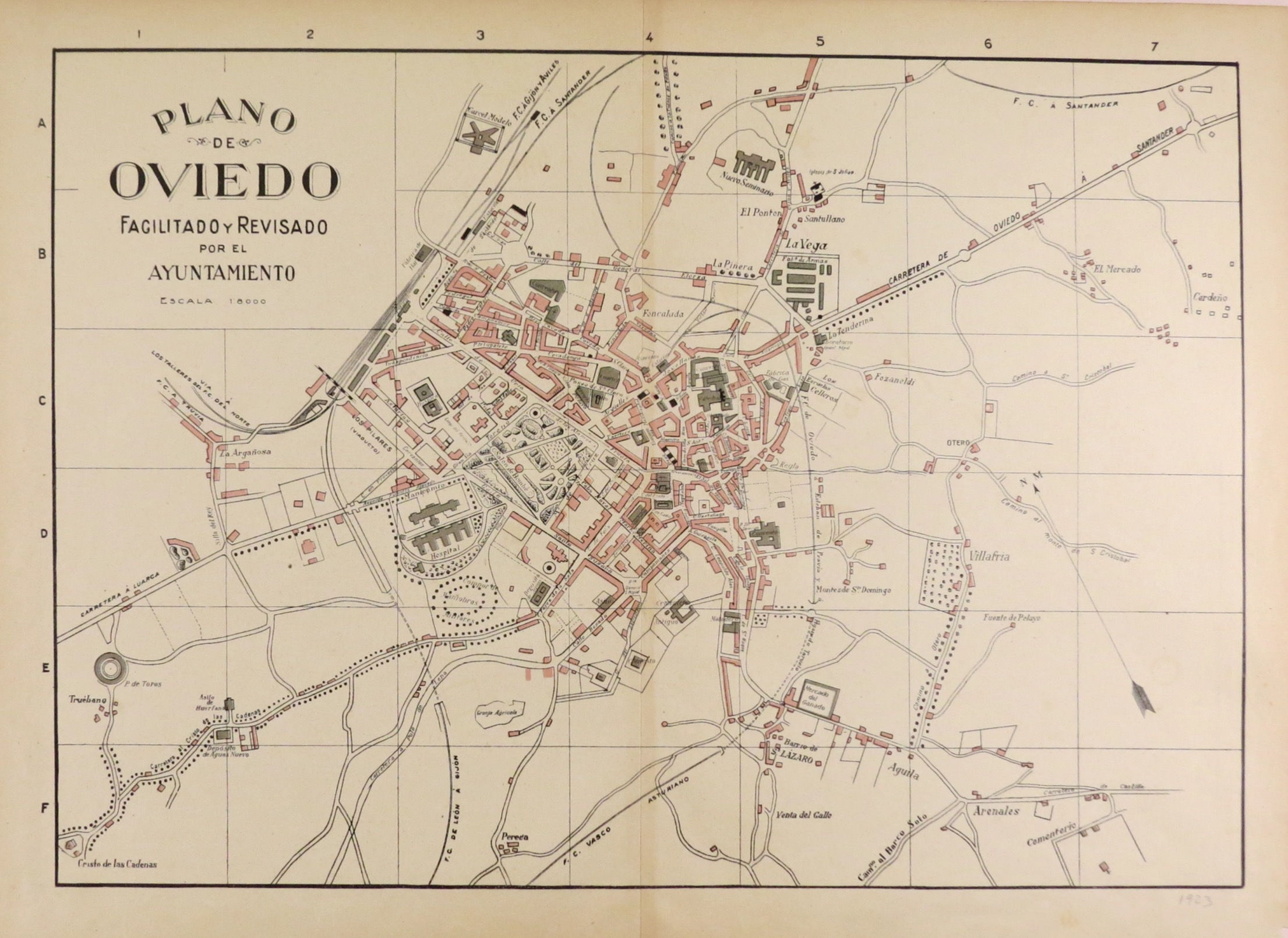 Plano de Oviedo facilitado y revisado por el ayuntamiento