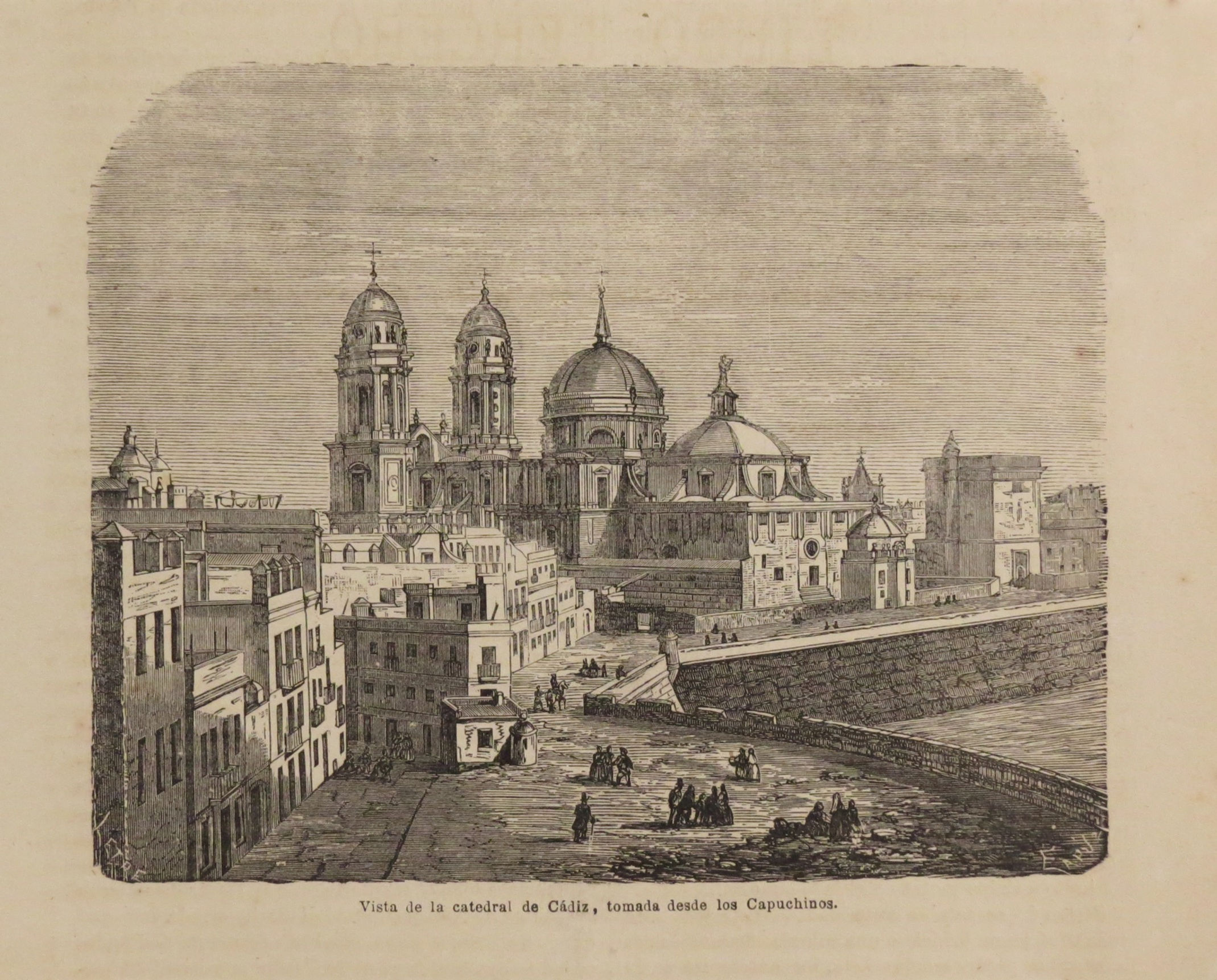 Vista de la Catedral de Cádiz tomada desde los Capuchinos