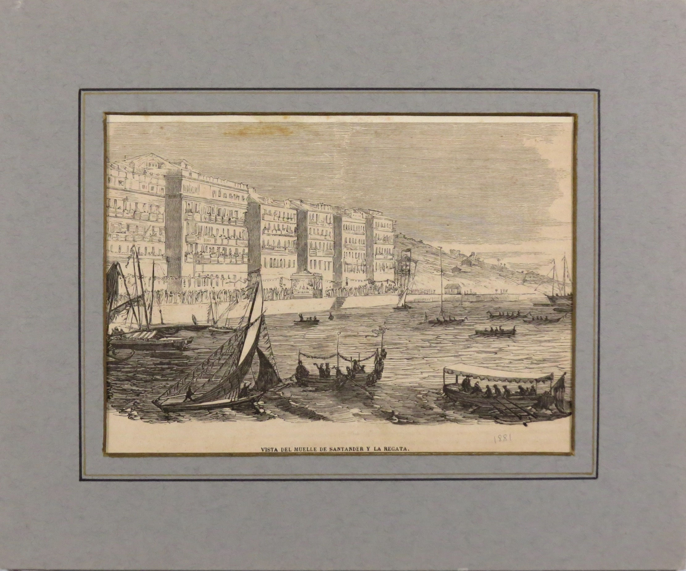 Vista del muelle de Santander y la regata
