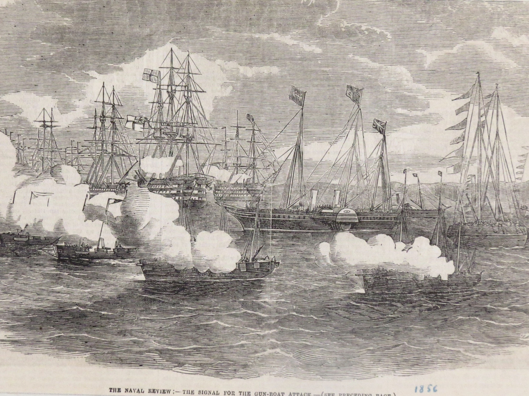 The Naval revew: The signal for the Gun-Boat attack