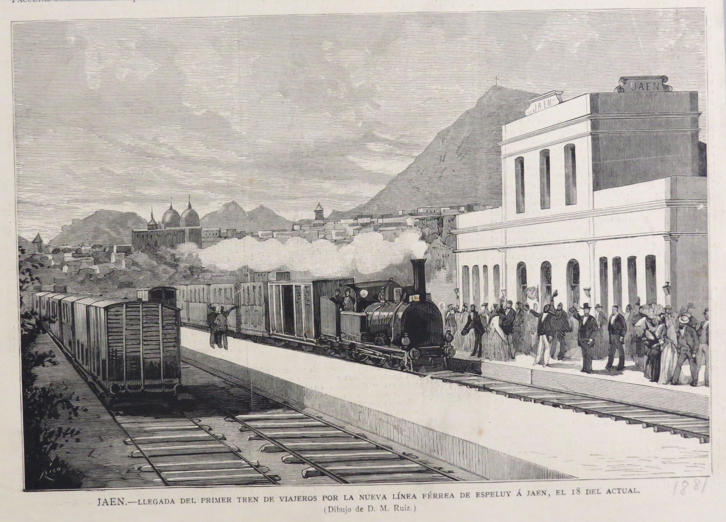 Jaén - Llegada del primer tren de viajeros