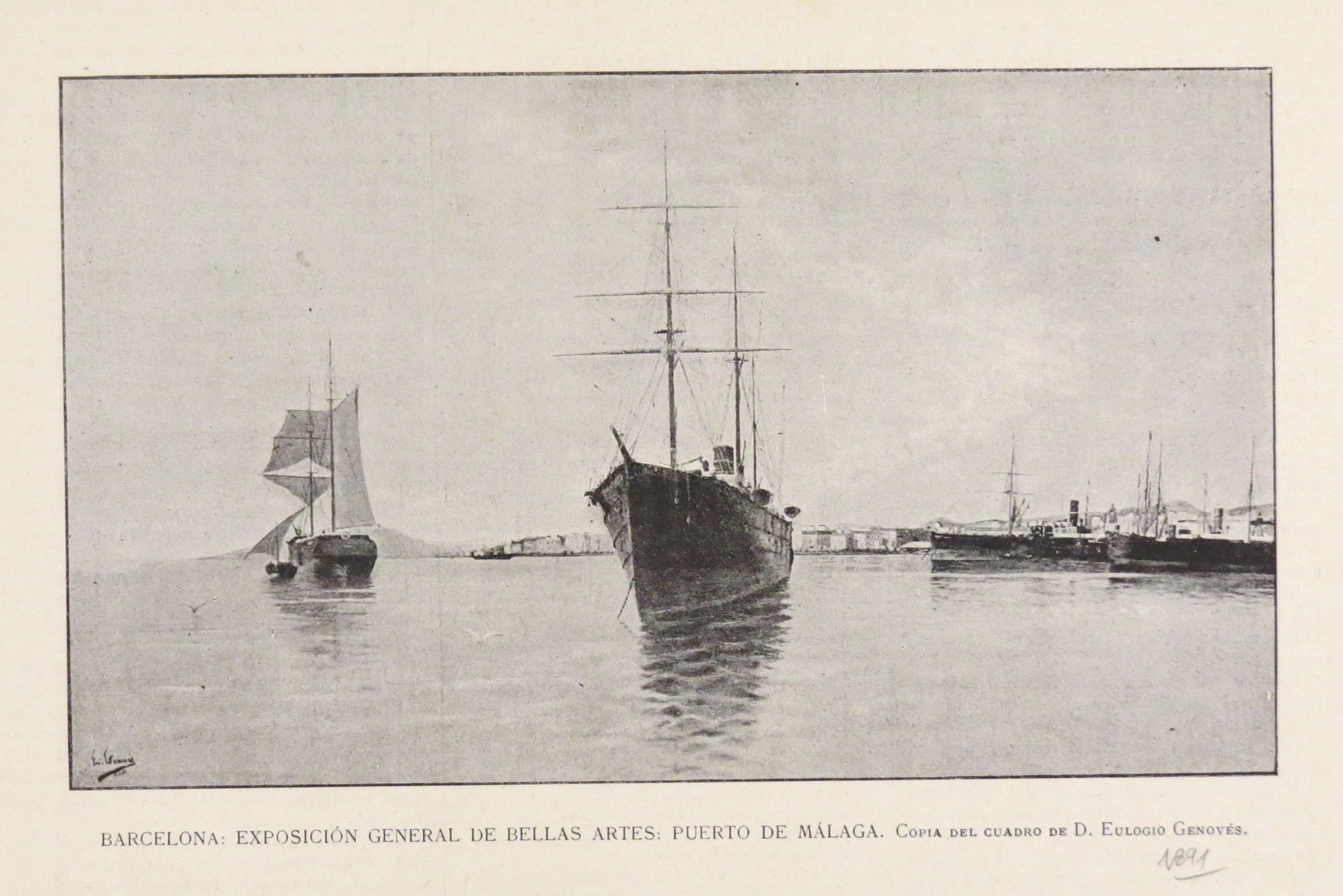 Puerto de Málaga - Copia del cuadro de Eulogio Genovés
