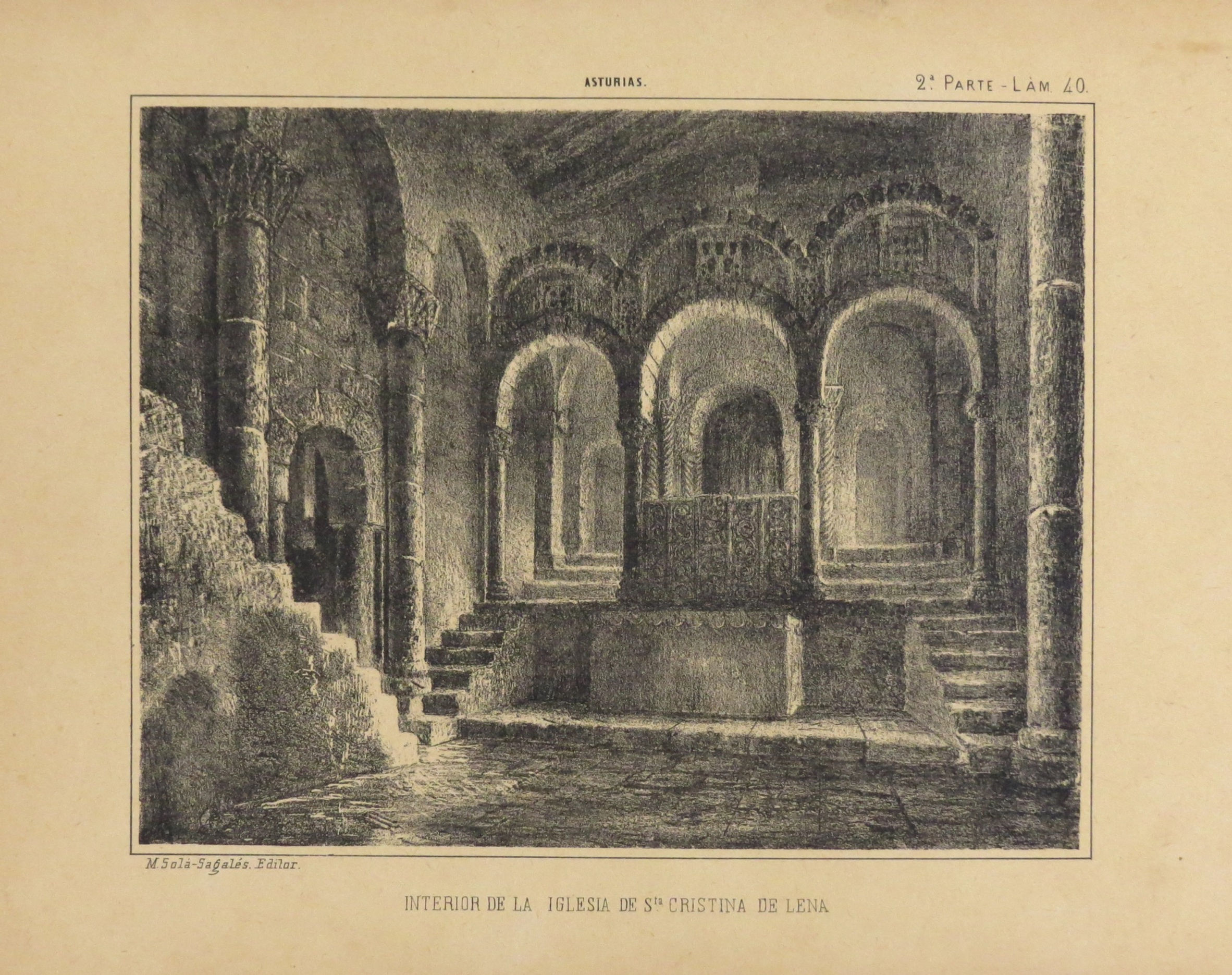 Interior de la iglesia de Sª Cristina de Lena 1