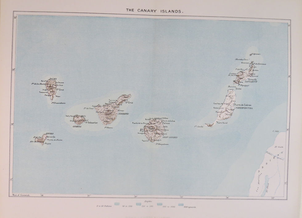 Mapa de las Islas Canarias 1888