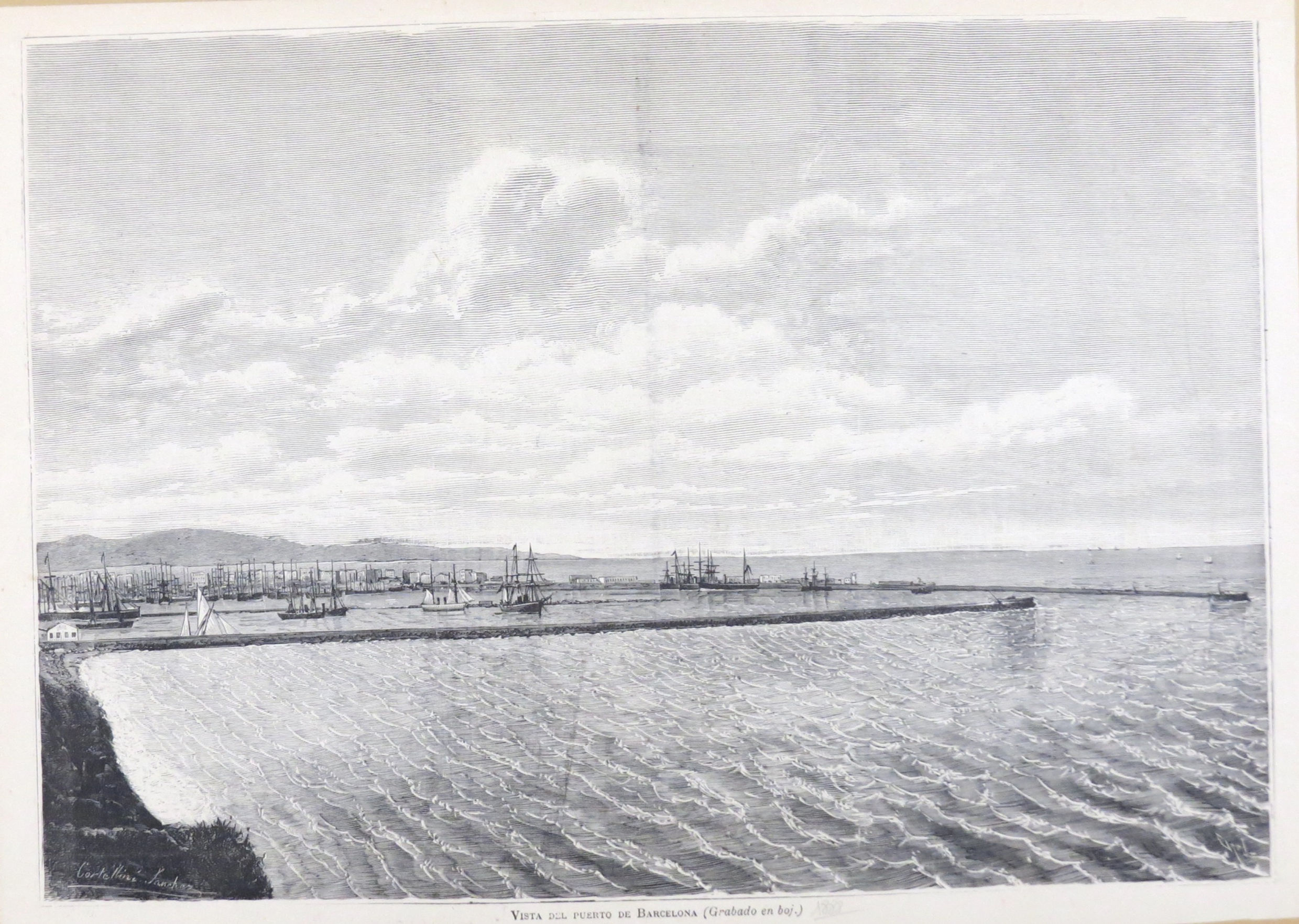 Vista del puerto de Barcelona