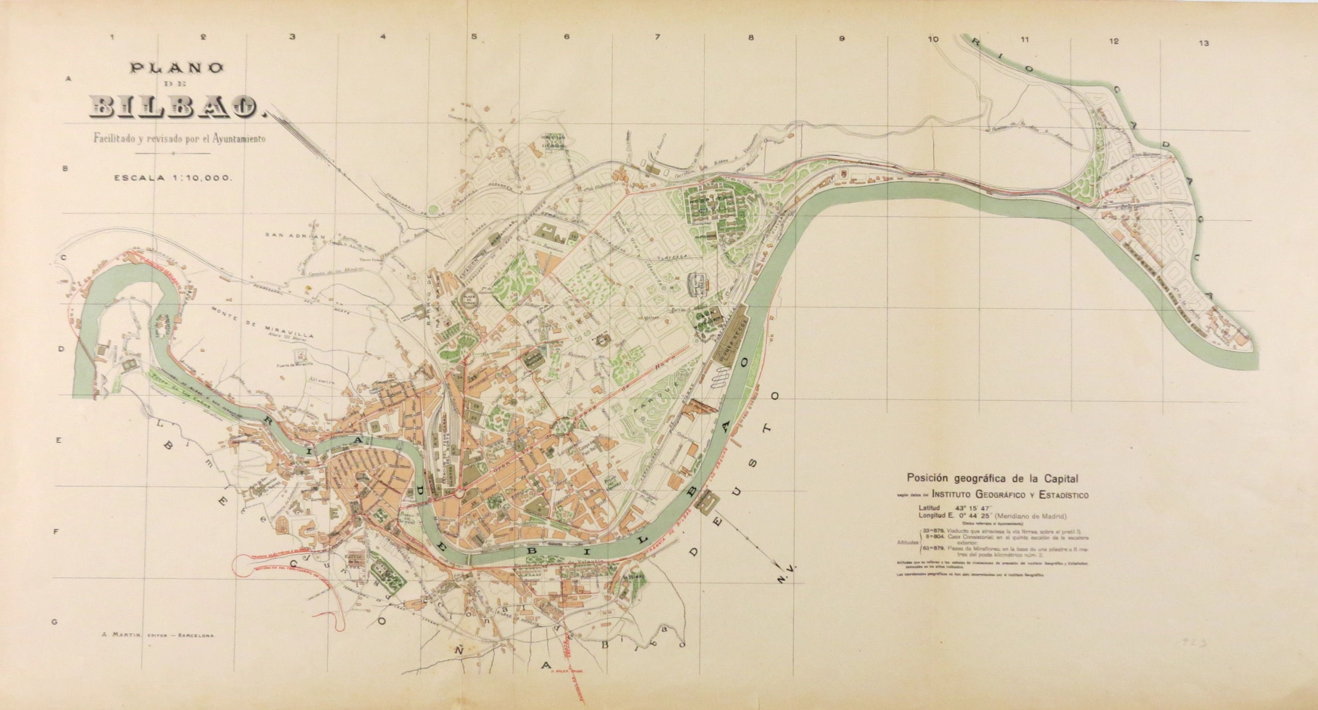 Plano de Bilbao facilitado y revisado por el ayuntamiento