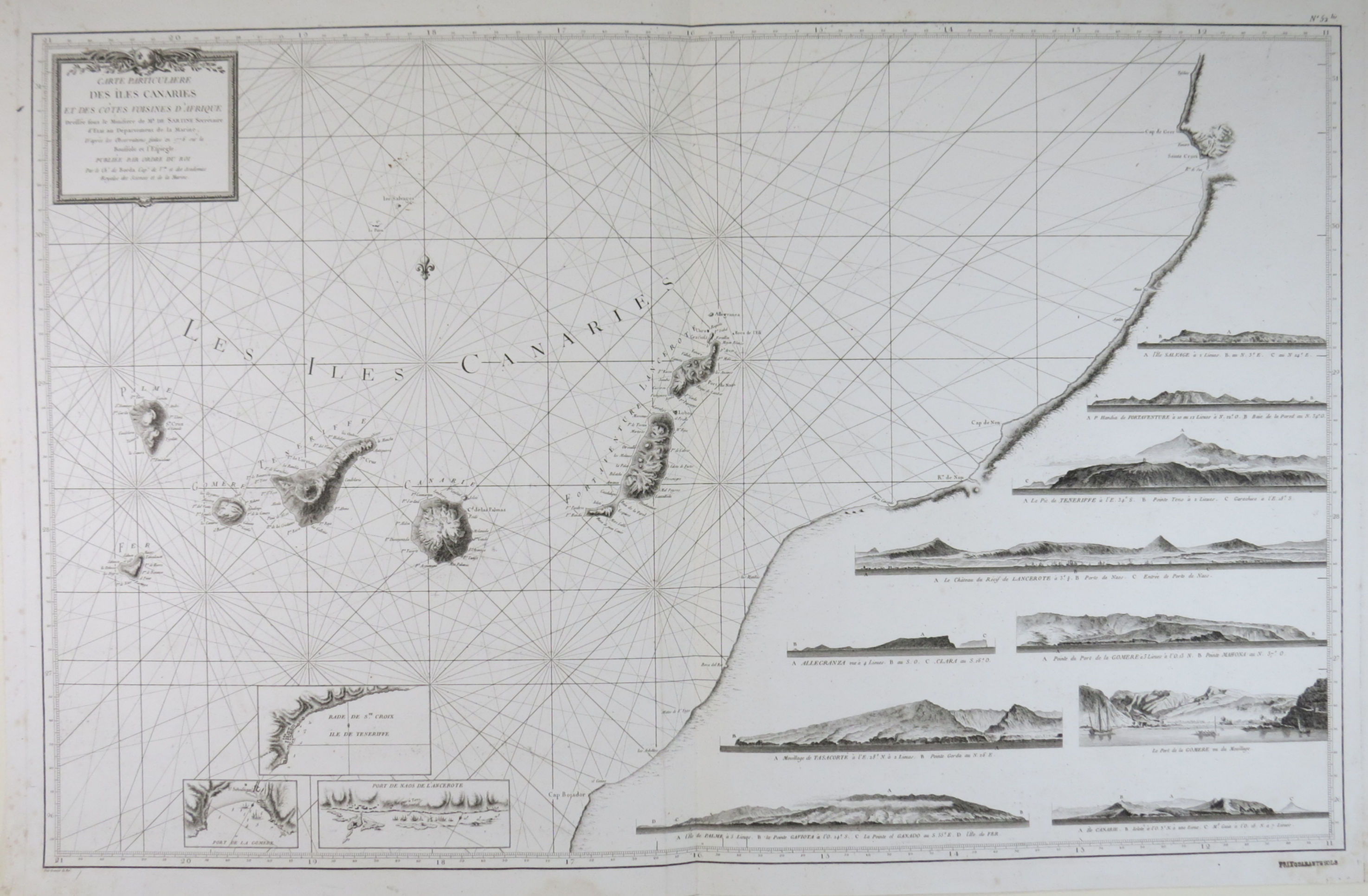 Carte Particulaire des Illes Canaries et des Cotes Voisines d Afrique