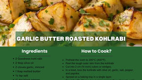 Garlic Butter Roasted Kohlrabi