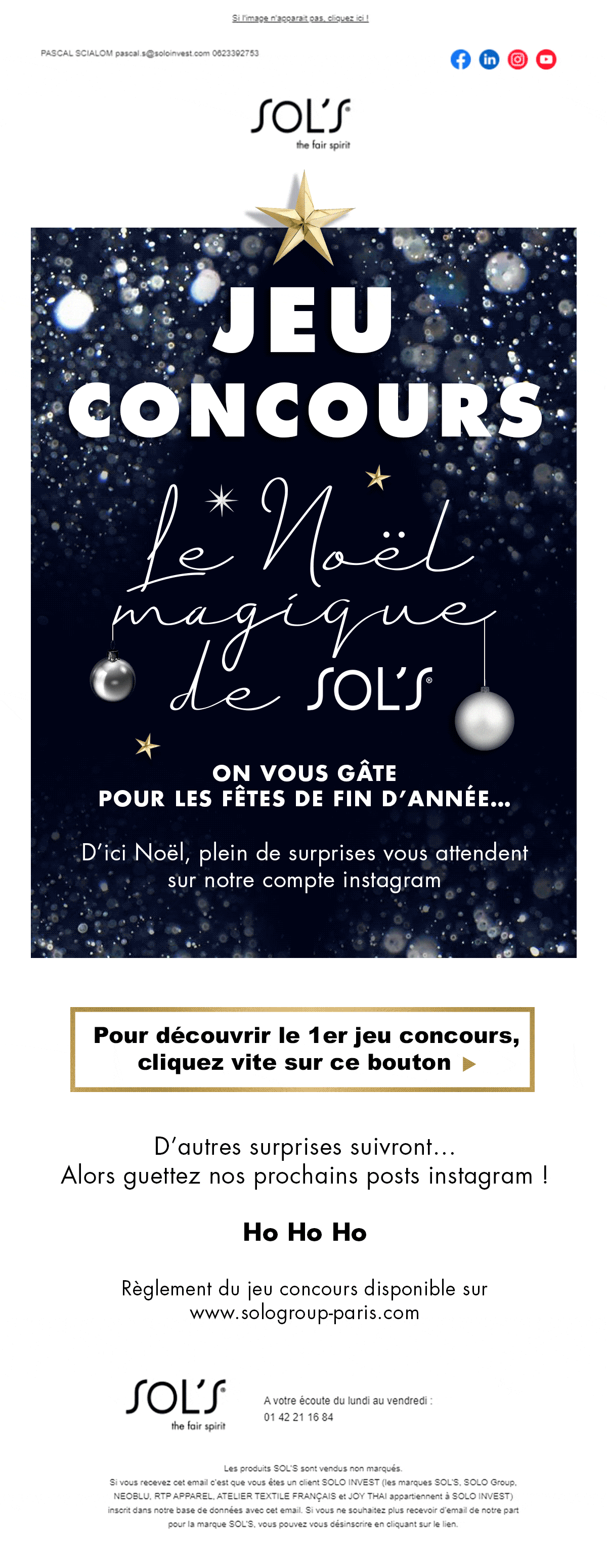 SOL'S JEU CONCOURS NOËL