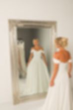 All I Want Is You PF526 A-line gown with off-shoulder sweetheart neckline and draped bodice
