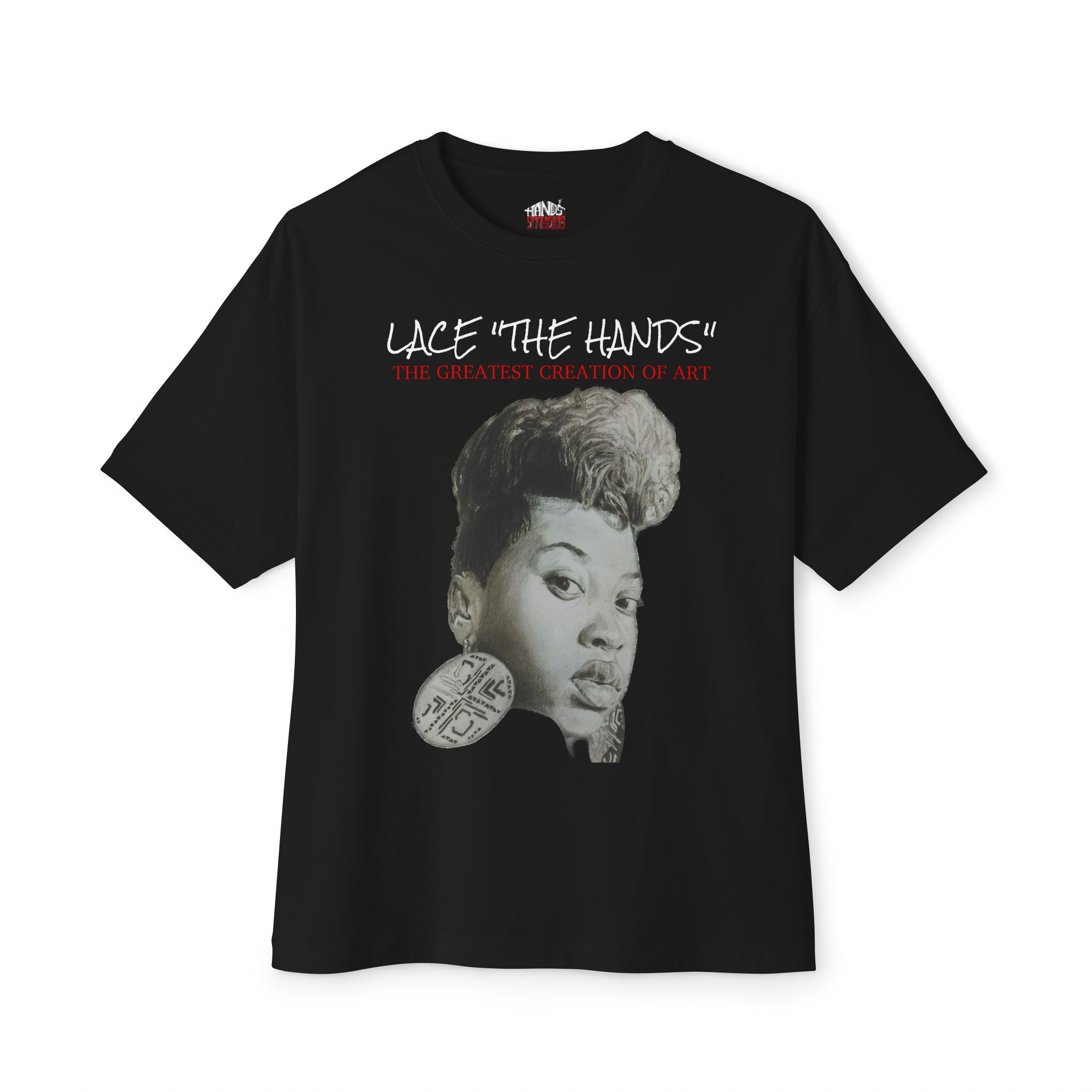 Boxy Tee — Lace "The Hands” Portrait Tee (The Queen of Slow Jamz)