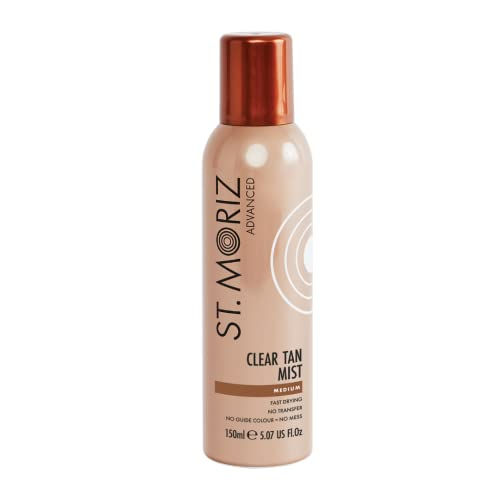 St Moriz Advanced Clear Tan Mist, Fast Drying Vegan Fake Tan, Medium (150ml)