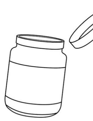 Clean linework of the jam jar and lid