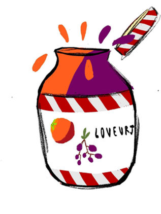 First rough sketch of the LOVEURJAM jam jar design