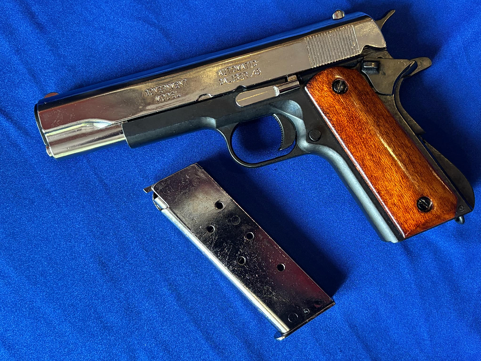 Thumbnail: Custom Colt Government 1911 (Chrome on Black)