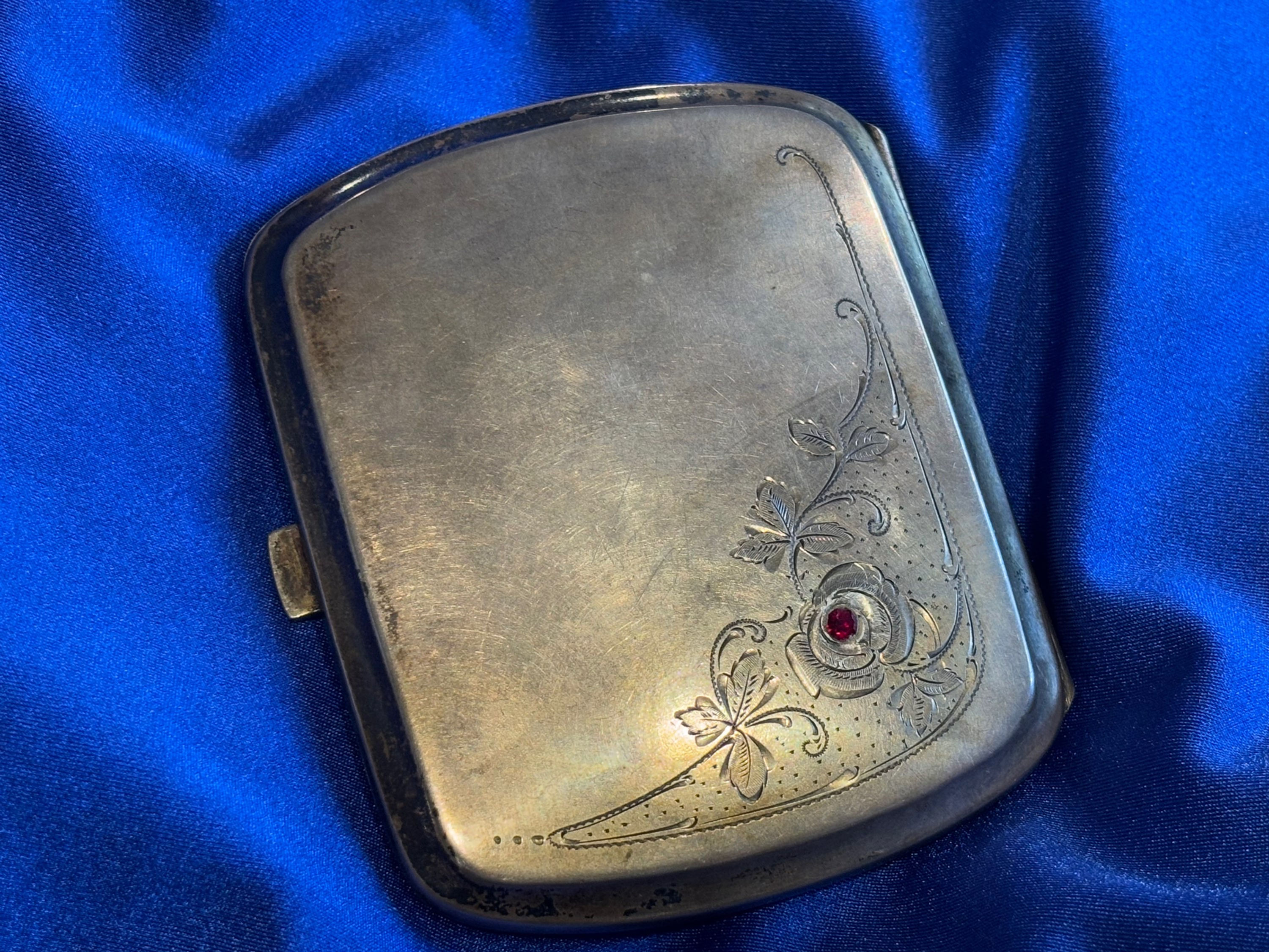 Antique German Silver Cigarette Case (G797)