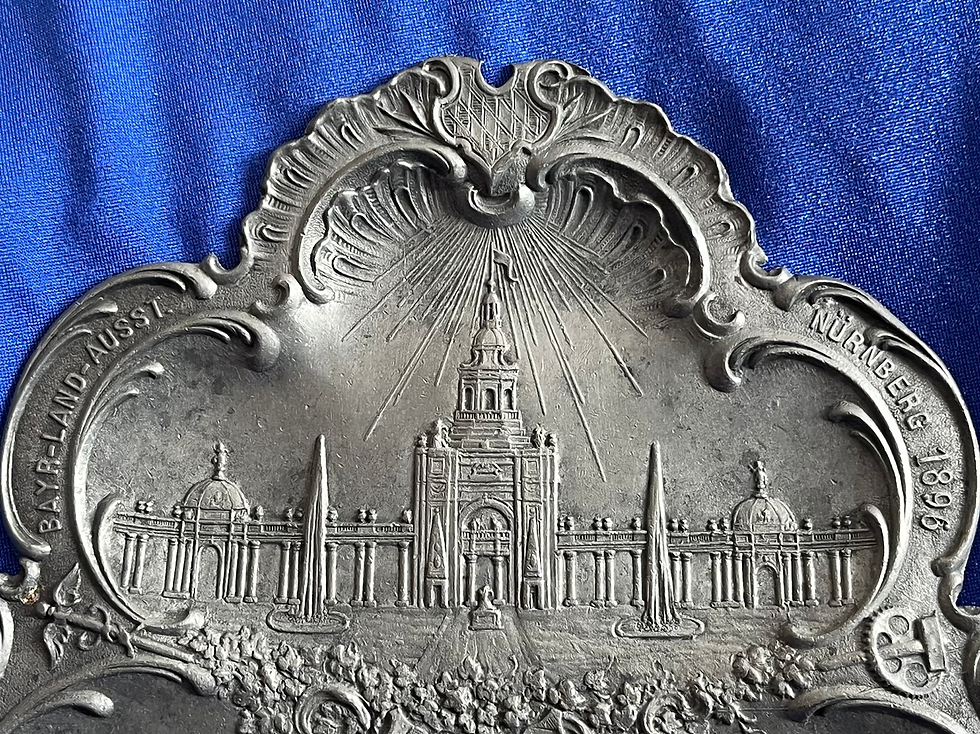 Thumbnail: Vintage Nuremberg Pewter Plate 17cm (G482)