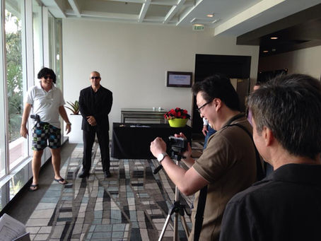 On location filming great TV Ads to capture conference content and team building messages.