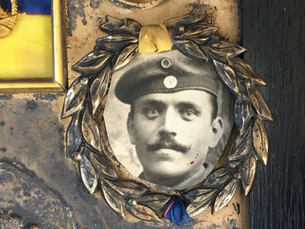 Thumbnail: Unique WW1 German Saxony Veteran Framed Display (61)