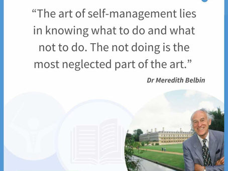 The Art of Knowing When Not to Contribute your Belbin Team Roles