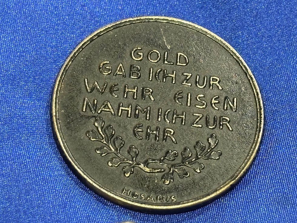 Thumbnail: Patriotic WW1 German Iron Watch Chain and Coin (G205)