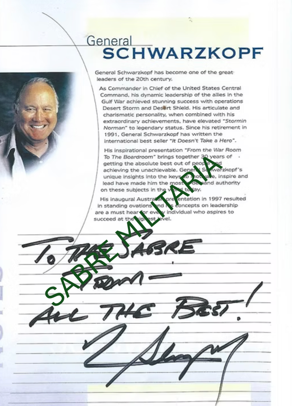 Thumbnail: Signed Stormin’ Norman PASGT Helmet