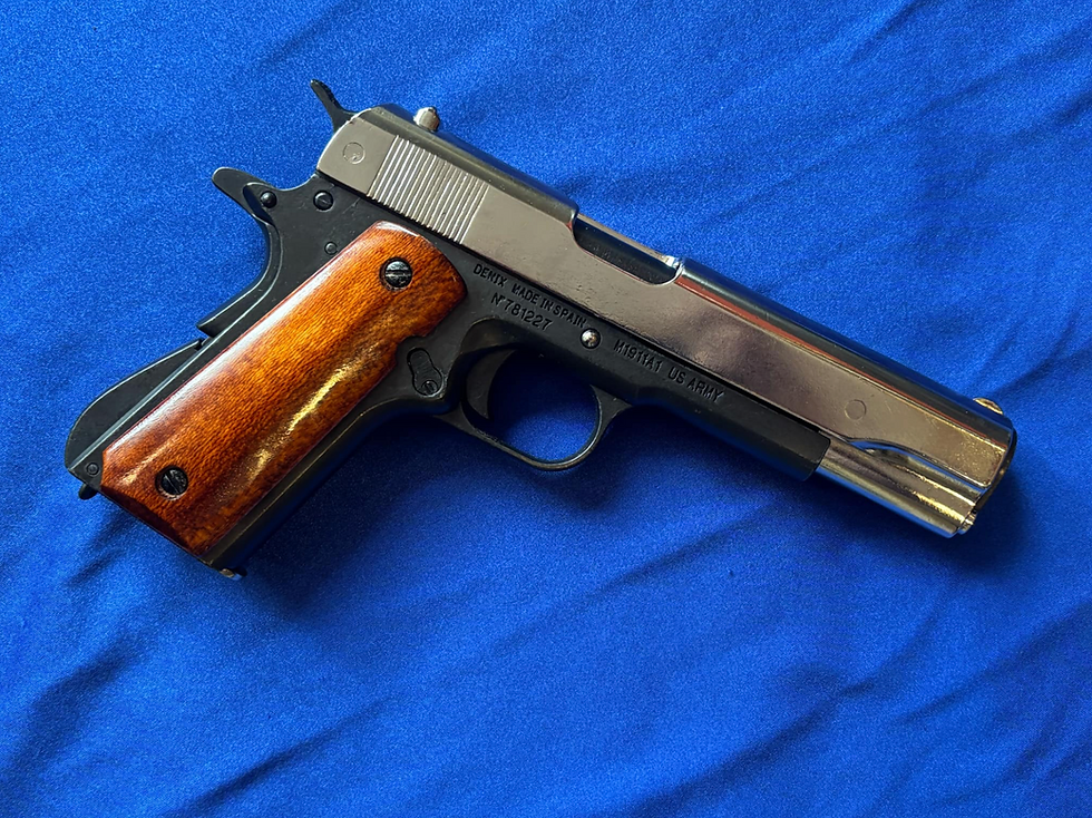 Thumbnail: Custom Colt Government 1911 (Chrome on Black)