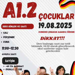Çocuklar için A1.2 Almanca kursu – Eğlenceli ve etkili öğrenme