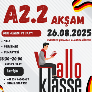 Almanca A2.2 kursu – Günlük hayat ve iş iletişimi için