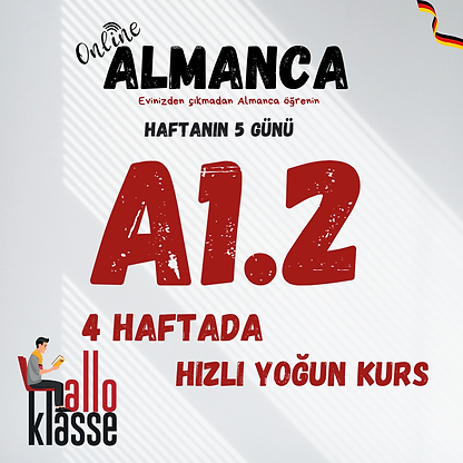 A1.2 Hızlı Almanca kursu 