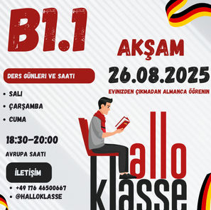 B1.1 Almanca Kurs – Sınıfta konuşma ve dil öğrenme