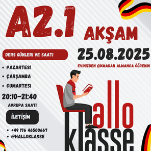 A2.1 Almanca kursu – İleri düzey dilbilgisi ve iletişim