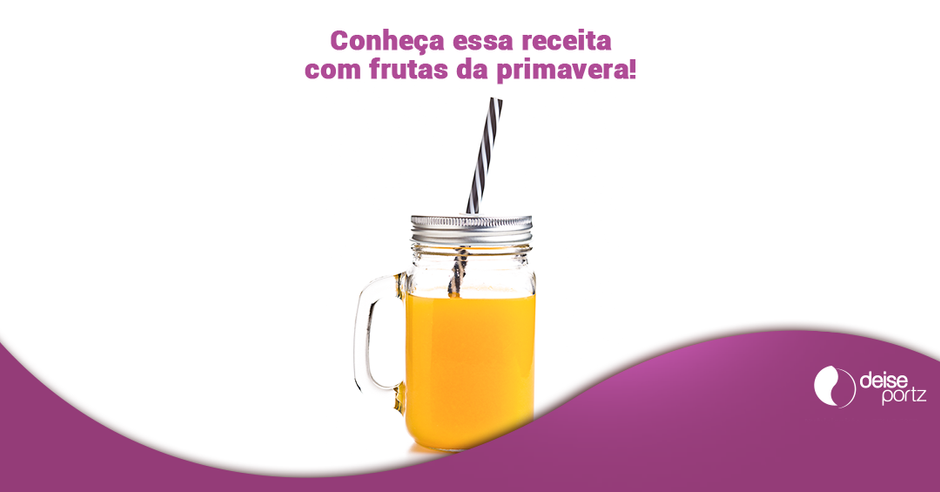 Suco de abacaxi, laranja e pêssego