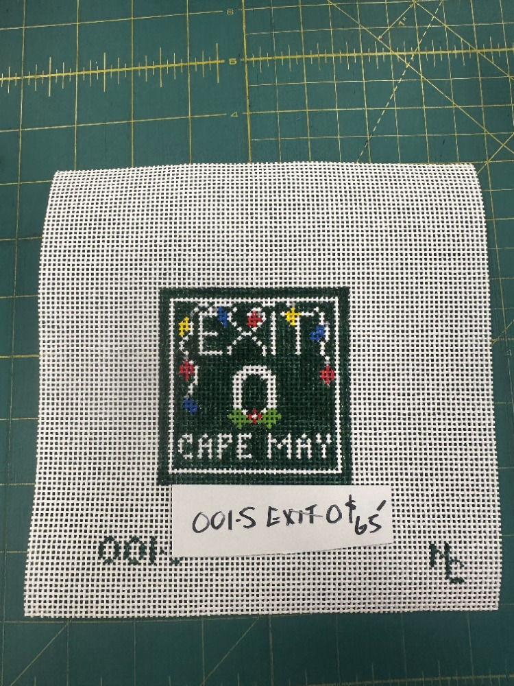 Cape May Exit 0 Christmas Needlepoint Canvas