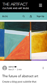 Vizuální umění website templates – Blog o umění a kultuře