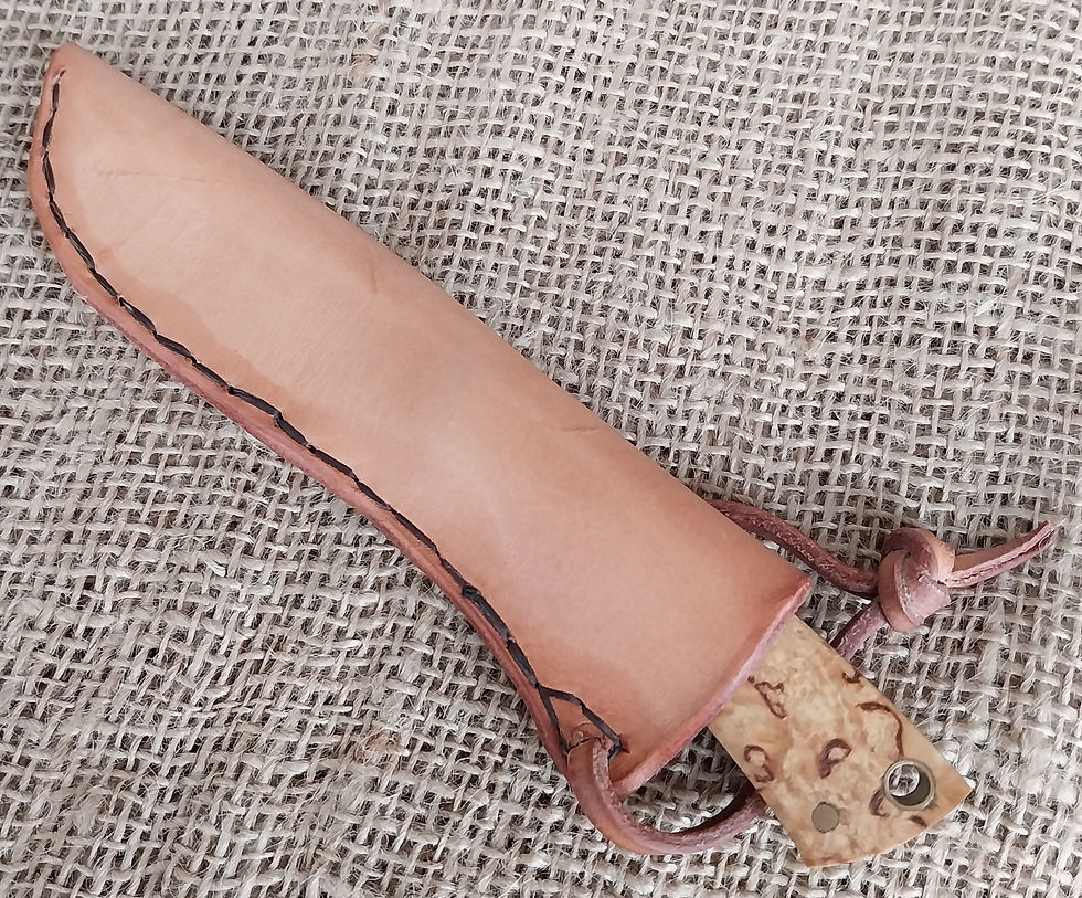 Miniature : Couteau utilitaire acier de dent râteau faneur et bouleau