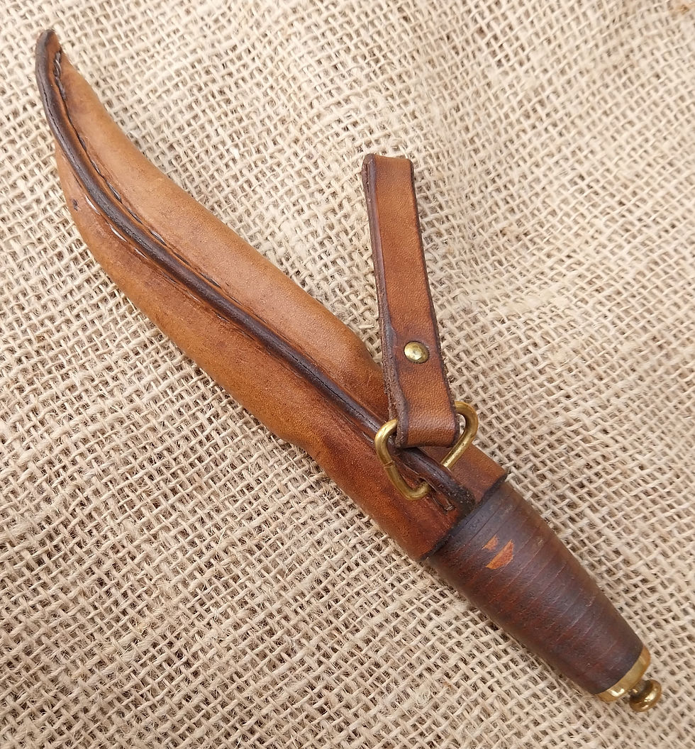 Miniature : Puukko lime et cuir