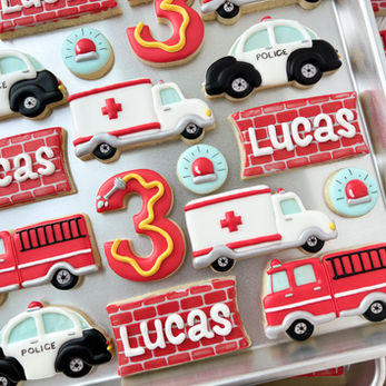 First Responder Birthday Cookies