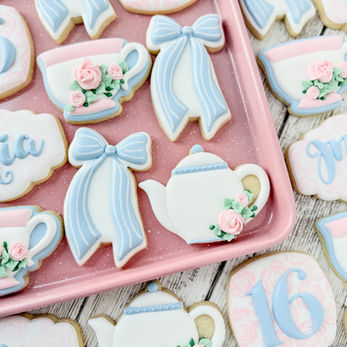 Tea Party Birthday Cookies
