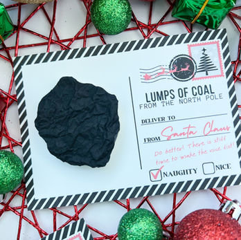 North Pole Coal Cookie Postcard