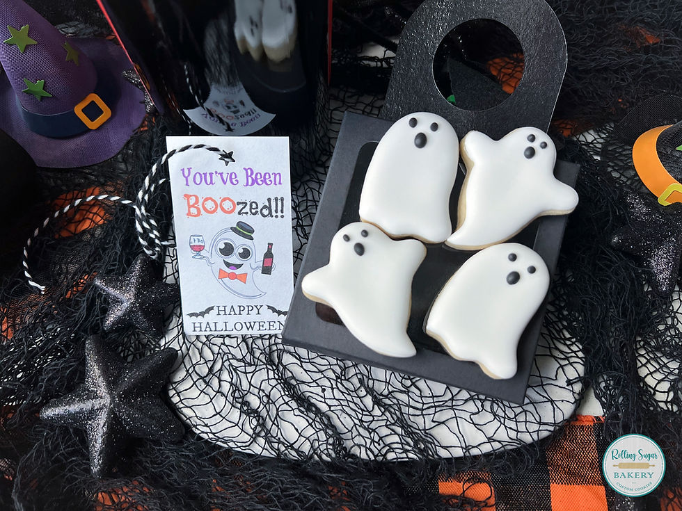 Bottle Topper Halloween Cookies