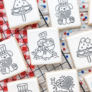 4th of July Paint-Your-Own Cookies