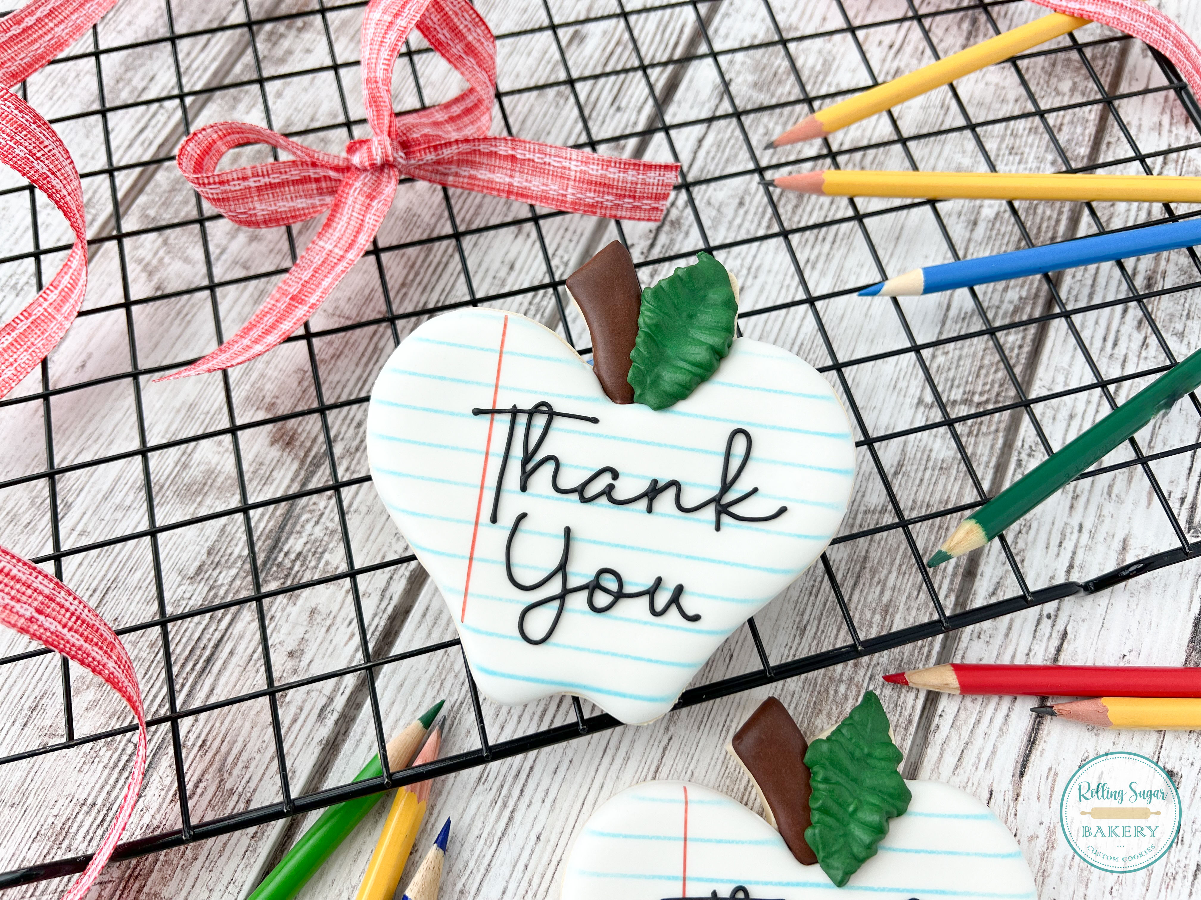 Teacher Appreciation Notebook Cookie