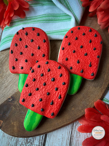 Watermelon Popsicle Cookies
