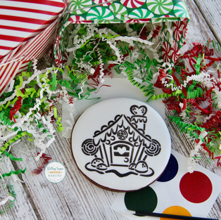 Paint-Your-Own Gingerbread House Cookie