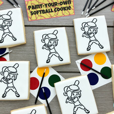 Paint-Your-Own Softball Cookie