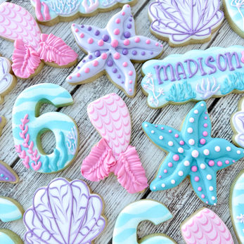 Mermaid Birthday Cookies
