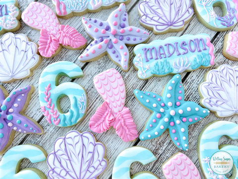 Mermaid Birthday Cookies