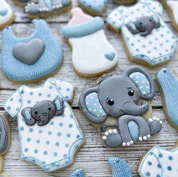 Elephant Baby Shower Cookies